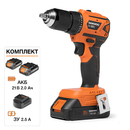 Дрель шуруповерт аккумуляторная DAEWOO DAA 3021Li SET